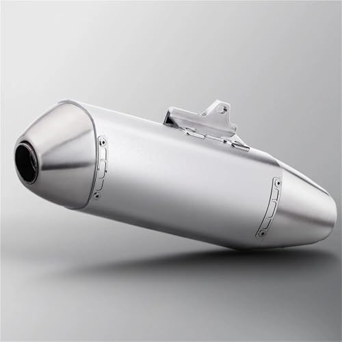 Motorrad-Auspuff Für Yamaha WR450 WR 450, 51 Mm, Schalldämpfer, Abnehmbarer Schalldämpfer Edelstahl Auspuffrohr(Silber)