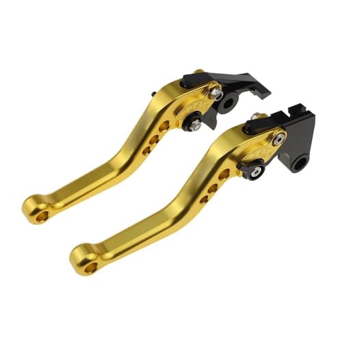 Kompatibel Kurze Bremskupplungshebel Verstellbarer Griffsatz Für Triumph SCRAMBLER STREET 2017 2018 2019 2020 2021 2022 Motorrad CNC-Zubehör(Gold)