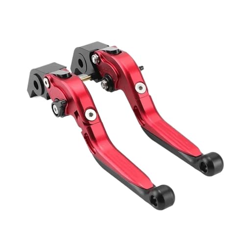 CNC Aluminiumlegierung Motorrad Kupplungshebel Für Ducati Panigale V4 V2 899 959 1199/S/R 1299 Superleggera Motorrad Einstellbare Griffe Kupplung Bremshebel(Red)