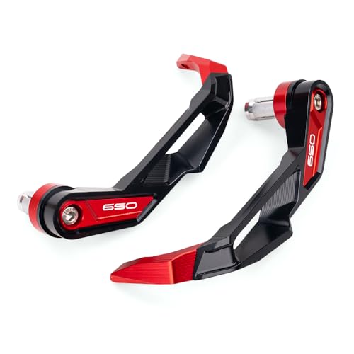 ZEXDDI Passend für Z650 Z 650 Ninja650 Ninja 650 650R 2017-2025 2024 Motorrad Handschutz Aluminium Lenker Bremse Kupplungshebel Handschutz Schutz (Rot)