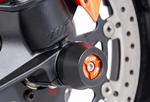 GSG-Moto Sturzpads Vorderrad passend für die KTM Super Duke 1290 / GT Inlay Orange