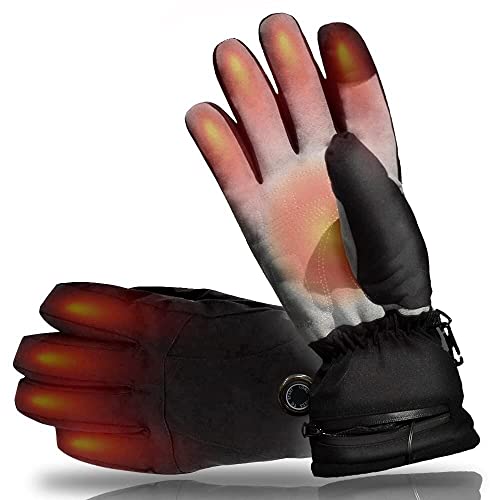 AROMA SEASON Beheizbare Handschuhe für Herren Damen, Winter Raynauds Krankheit Wasserdicht & Winddicht Arbeitshandschuhe Motorrad Jagd Angeln Reiten (S-M)
