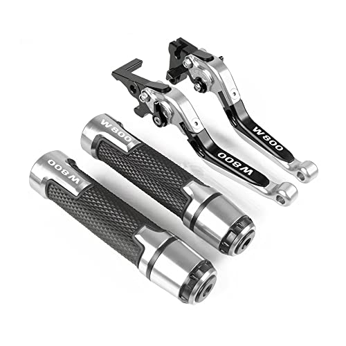 Kompatibel Für Kawasaki W800 W 800 SE 2012 2013 2014 2015 2016 Motorrad Kupplungsbremshebel Ausziehbare Verstellbare Faltbare Hebel Lenkergriffe(Silber)