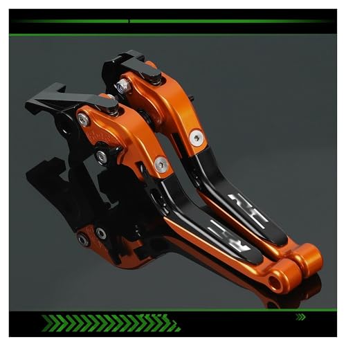 WSNWWKDD Hauptbremsenzylinder Hebelsätze Motorrad Bremshebel Kupplungshebel Set Klappgriff Schutz Hebel for KTM RC 125/200/250/390 2014-2024 RC390 RC250 RC200 Kupplung Bremshebelsets(Orange-Black)