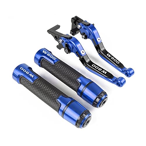 Kompatibel Für Kawasaki W800 W 800 SE 2012 2013 2014 2015 2016 Motorrad Kupplungsbremshebel Ausziehbare Verstellbare Faltbare Hebel Lenkergriffe(Blau)