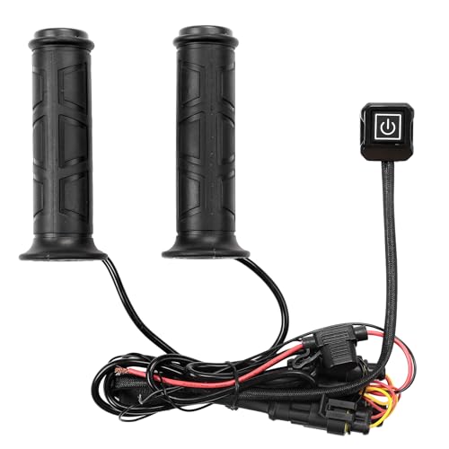 KEMIMOTO ATV beheizte Griffe mit Daumenwärmer, IP67 wasserdicht, 3-stufig einstellbare Temperatur & 50°C Auto-Standby, universell für 12V 22mm ATV Motorradlenker