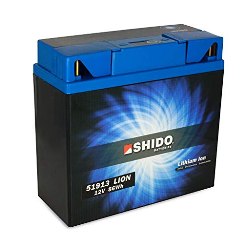 Batterie 12V 7,2AH((19AH) 12N19 Lithium-Ionen Shido 51913 Kompatibel mit/für BMW R 1100 GS ABS 259E 1993-1998