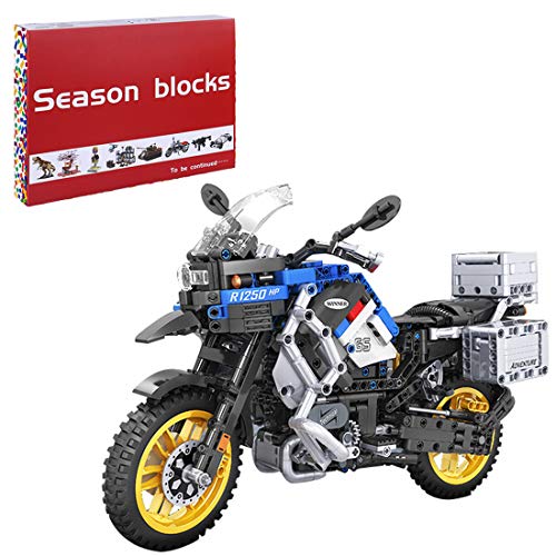 Bybo Technik Motorrad für BMW R 1250 GS Adventure, Supermotorrad, Technik Rennen Motorrad Modell, 948 Klemmbausteine Kompatibel mit Lego Technic
