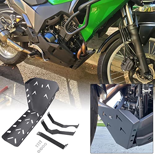 Lorababer Motorrad Motorschutzfolie Bash Skid Plate Kompatibel mit K-awasaki Versys-X 300 Versys X 300 KLE300 KLE 300 KLE-300 2017 2018 2019 2020 2021 2022 17-22 Schwarz