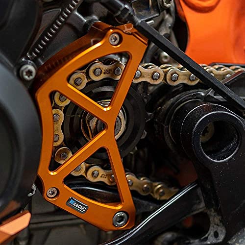 NICECNC Orange Case Saver Kettenschutz Vordere Kettenradschutz Kompatibel mit KTM 790 Adventure S & R Models 2019-2023,790 DUK 2018-2023,890 Duke 2020-2023,890 Adventure S R Models 2021-2023